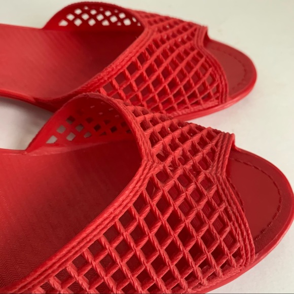 Sandak Sandals Size 10.5 Red Jelly Vintage 1970’s California Deadstock New W Box - Picture 8 of 11